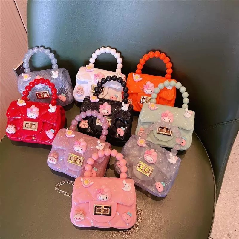 Babyberry - Tas Selempang Jelly Glossy Karakter / Tas Handbag / Jelly Bag Mutiara Fashion Korea / Ta