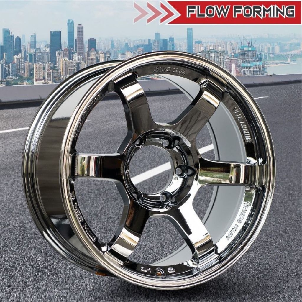 Velg Baru TE37 Ring 18x9 Offset 0 black crome (1set 4pcs)