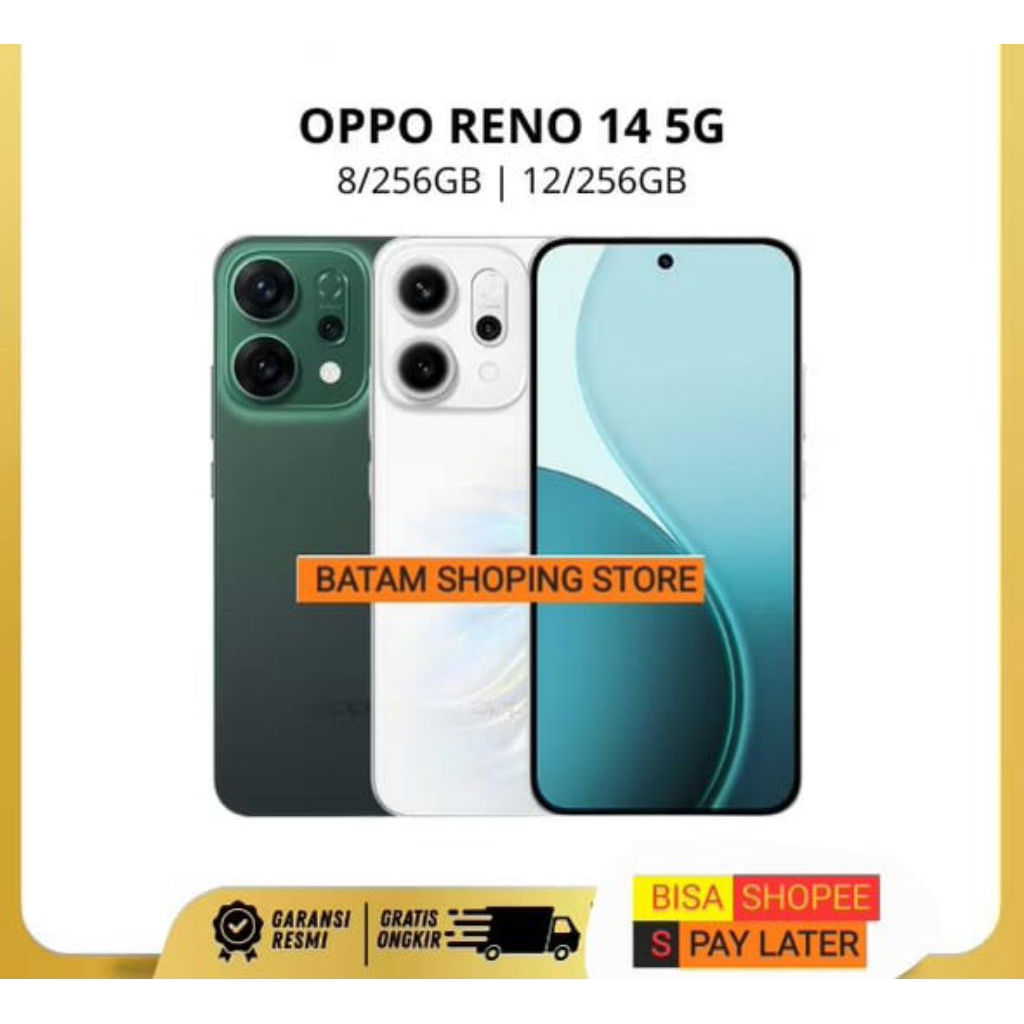 OPPO RENO 14 5G RAM 8GB+256GB | 12GB+256GB NEW 2025 GARANSI RESMI