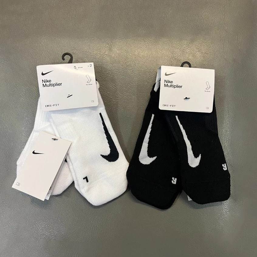 Kaos Kaki Nike Multiplier Running No-Show Socks / Nike Socks SX7554-100 Bundle 2