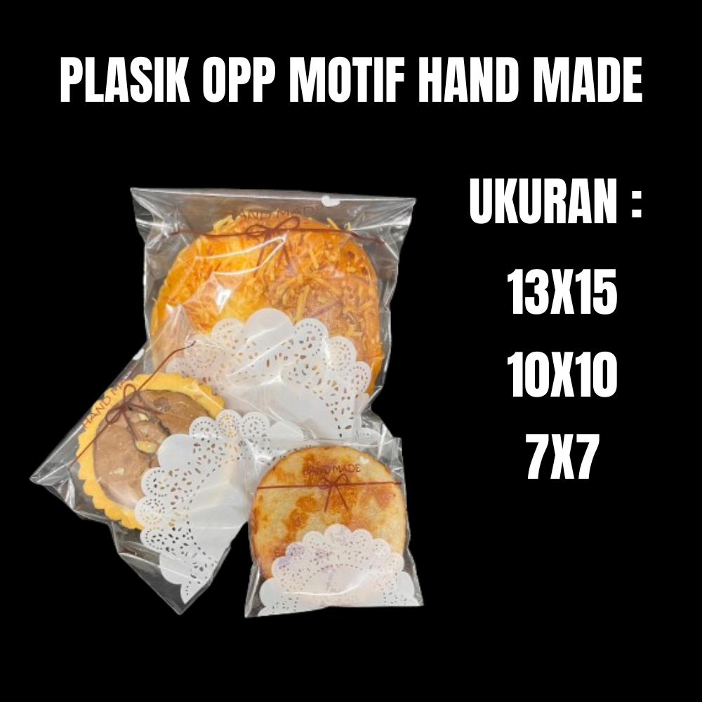 PLASTIK OPP ROTI MOTIF HAND MADE 13X15/7X7