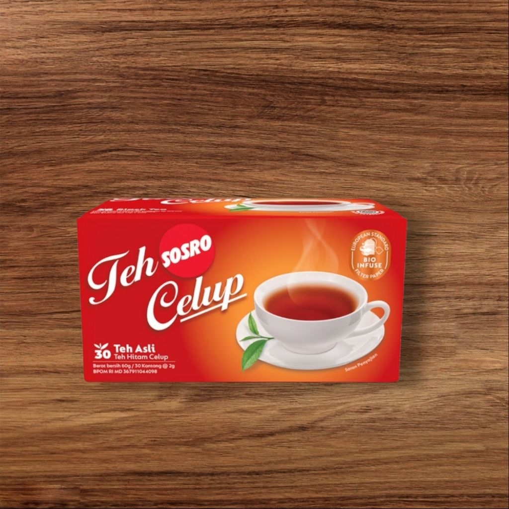 

Sosro teh celup hitam isi 30,s