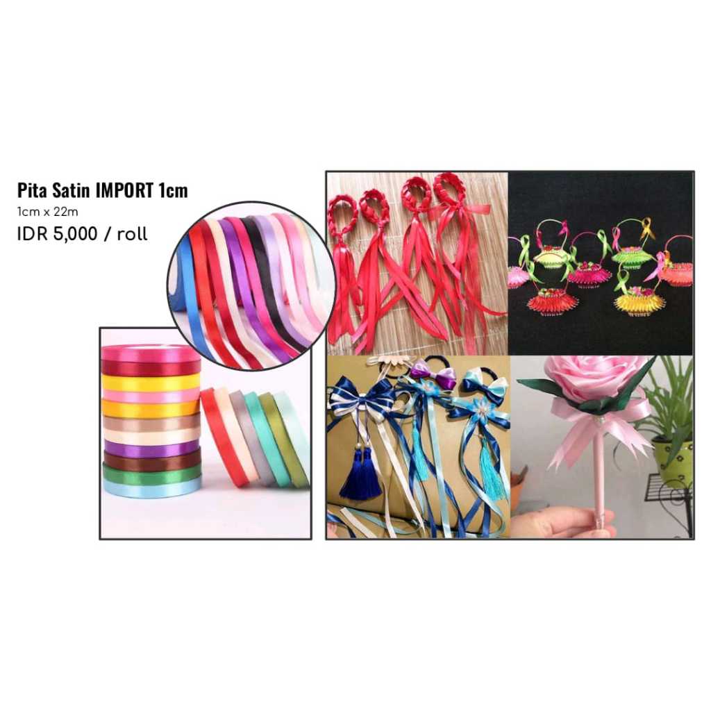 

MY Supplies - Pita Satin Import 1cm Pita Hiasan Roll Buket Bunga