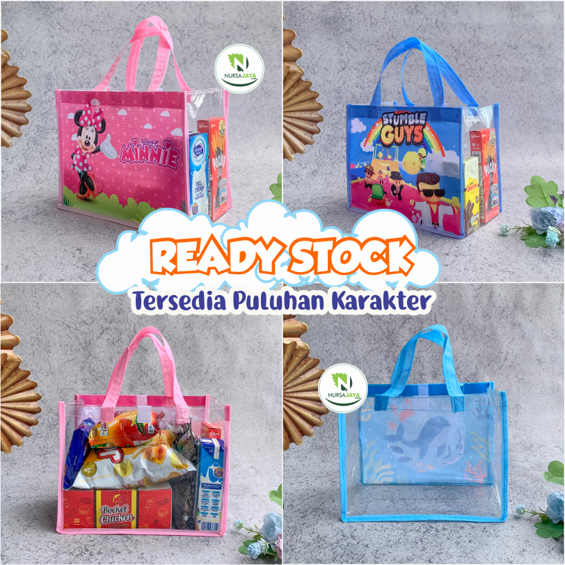 

READY STOCK Tas Ultah Kombinasi Mika Tas Ulang tahun Anak Goodie Bag Karakter Souvenir Terlaris
