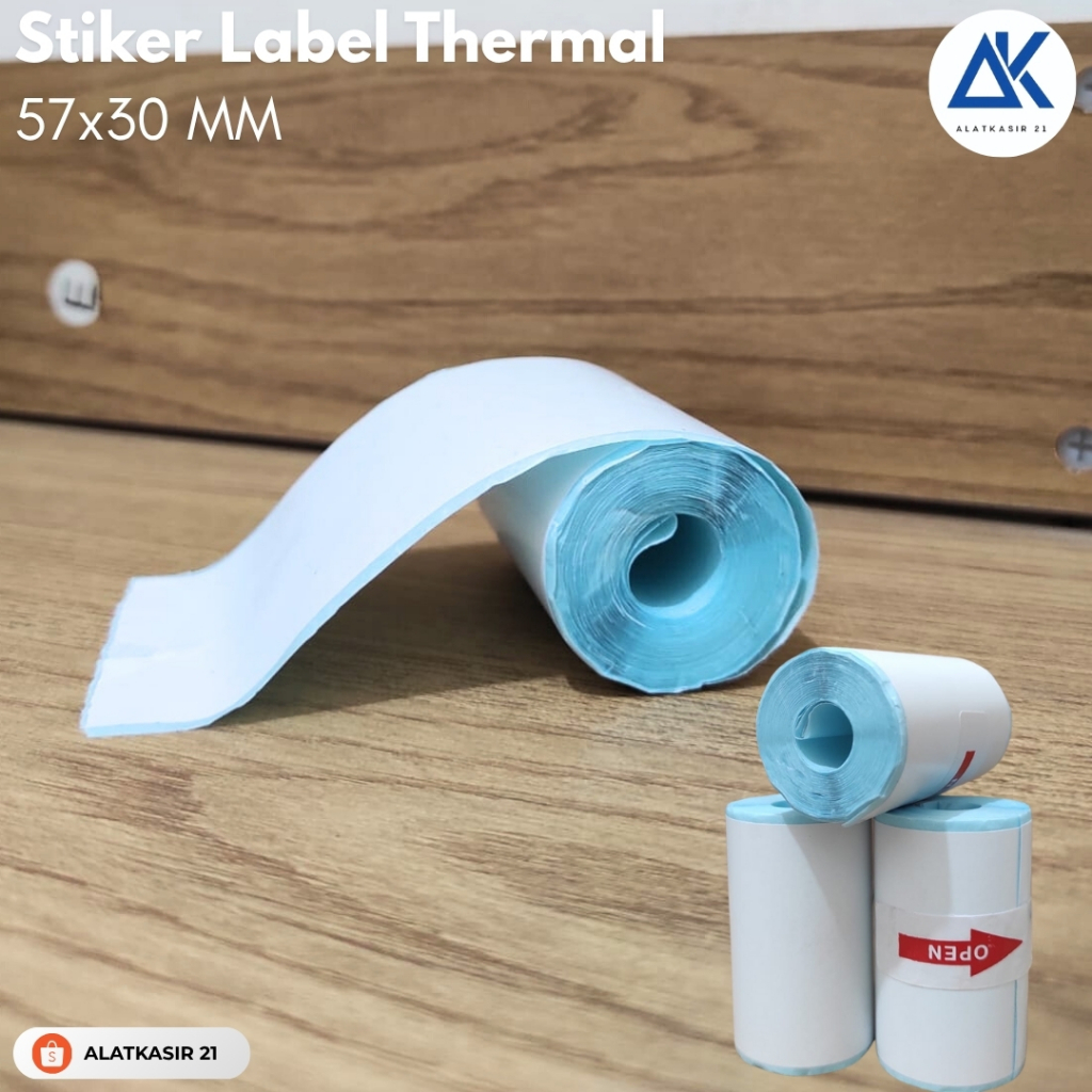 

Kertas Stiker Termal Stiker label 57 mm x 30mm