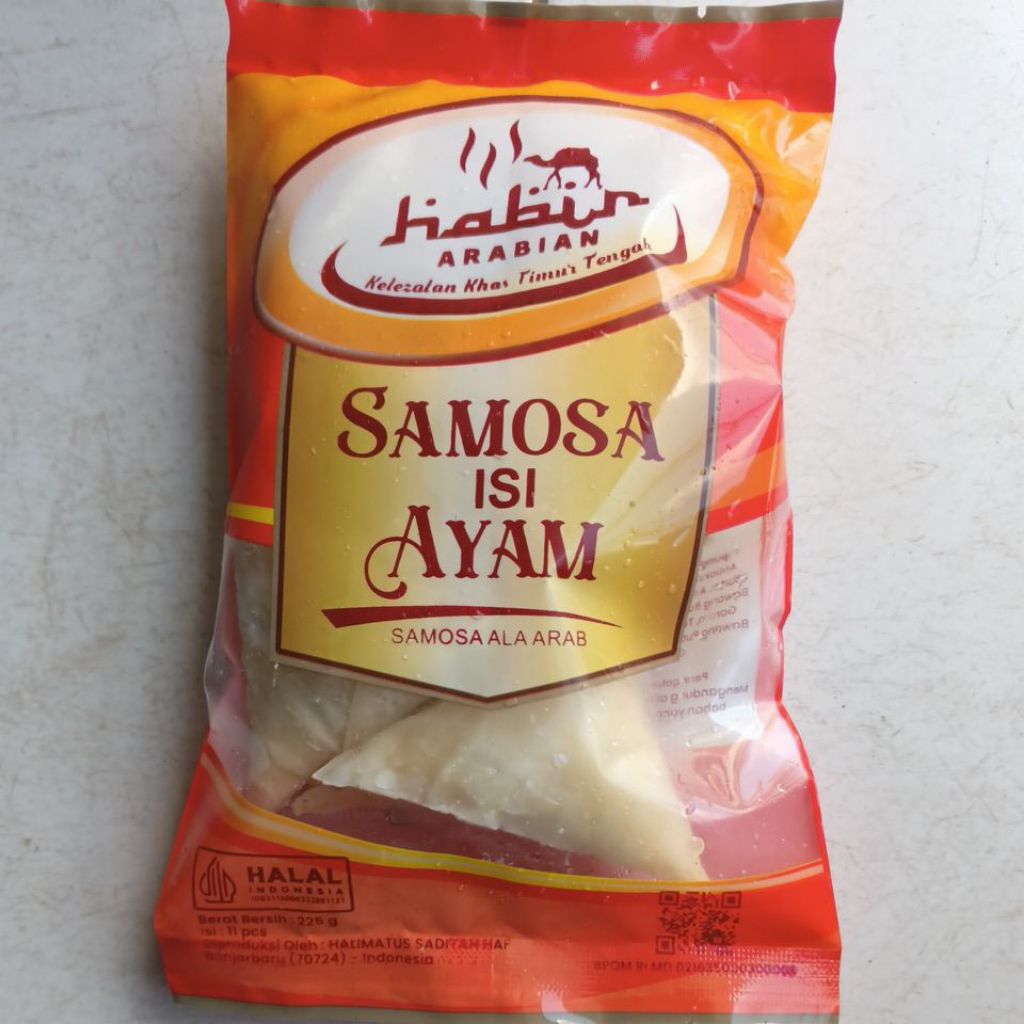 

HABIR Samosa Arab,isi ayam, berat 225 gram