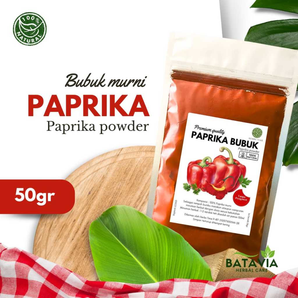 

Paprika Bubuk Murni Paprika Powder Premium Herbs Time 50gr