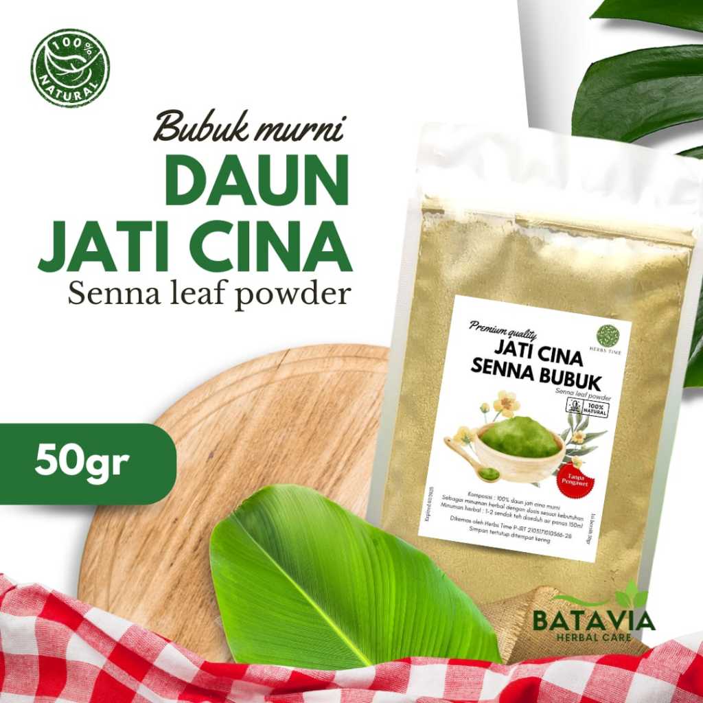 

Daun Jati Cina Bubuk Jati Tiongkok Senna Leaf Powder Herbs Time