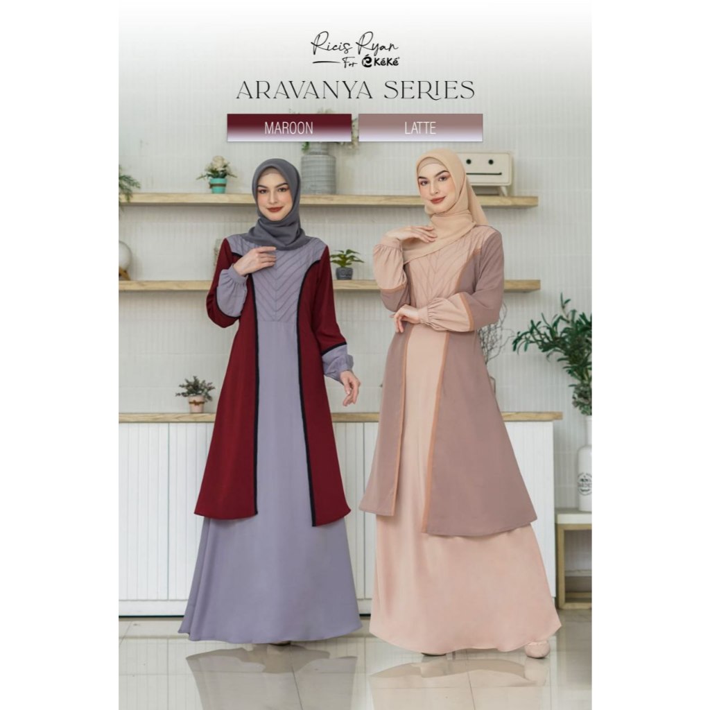 GAMIS DEWASA KEKE GDK SR ARAVANYA WARNA MAROON