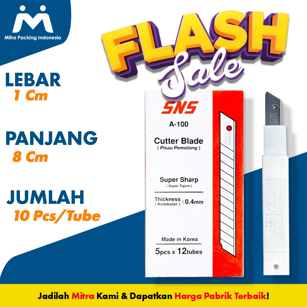 

[10 Pcs] ISI CUTTER / REFILL CUTTER KECIL - Mitra Packing Indonesia
