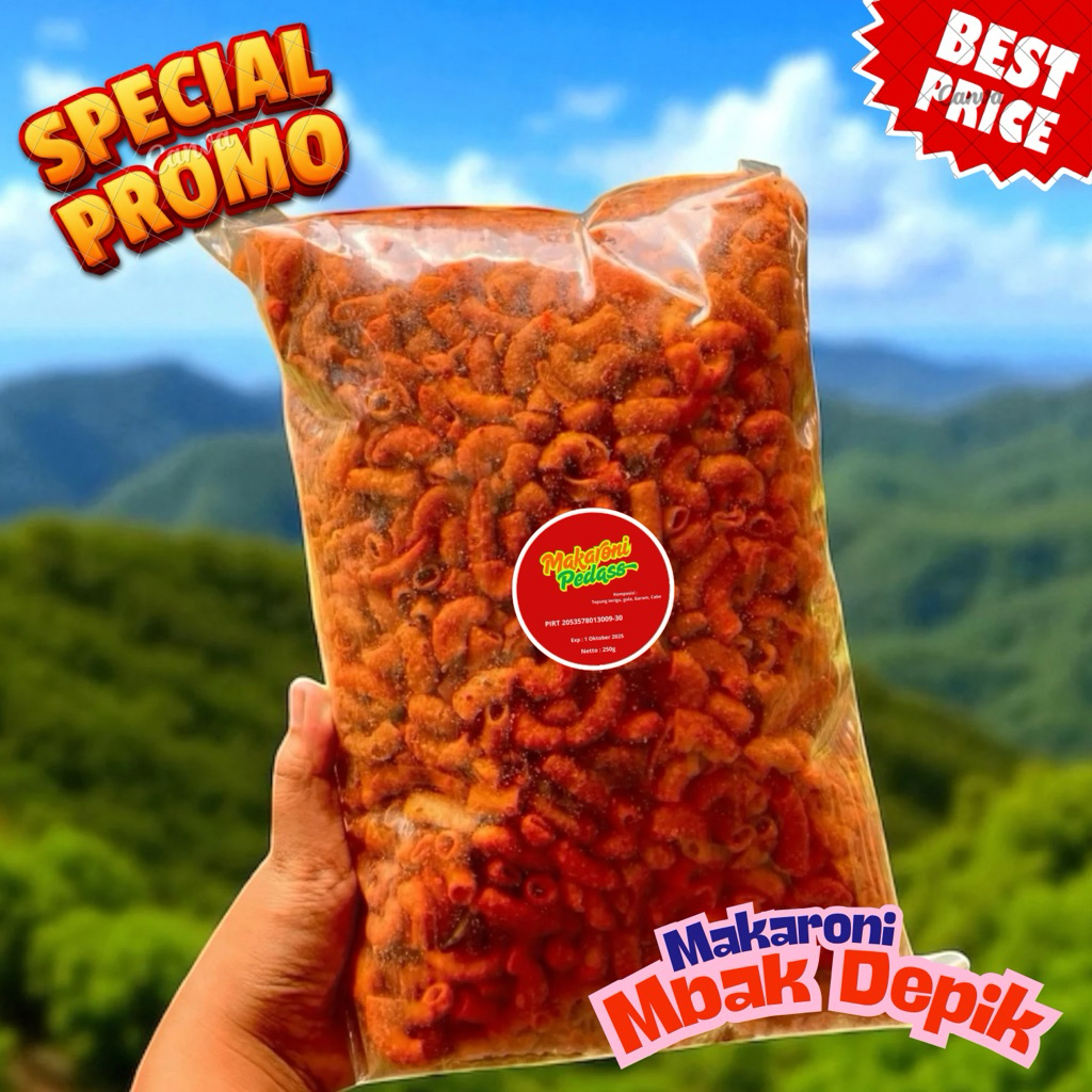 

Makaroni Pedas 250g Level Pedas Bisa Dipilih Sendiri, Cocok untuk Acara Arisan dan Kumpul Keluarga