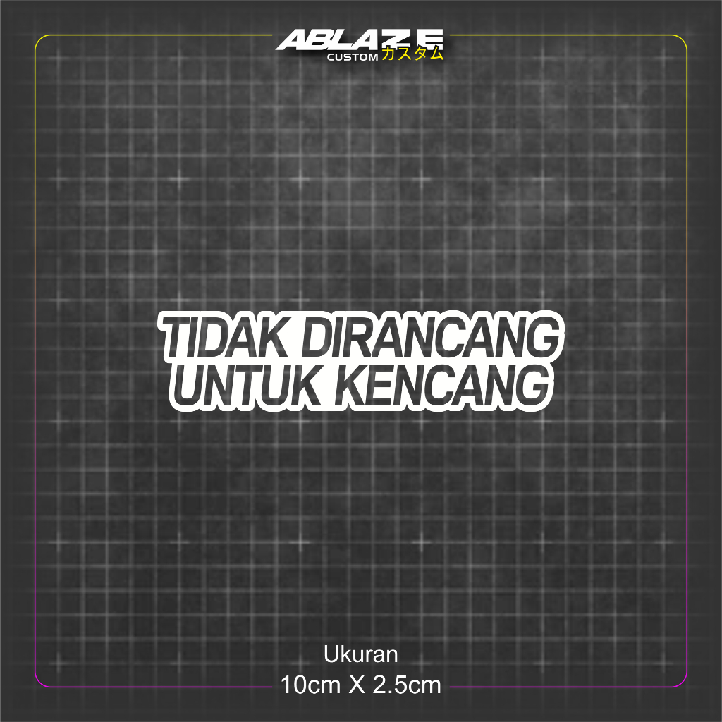 Cutting Sticker tidak dirancang untuk kencang