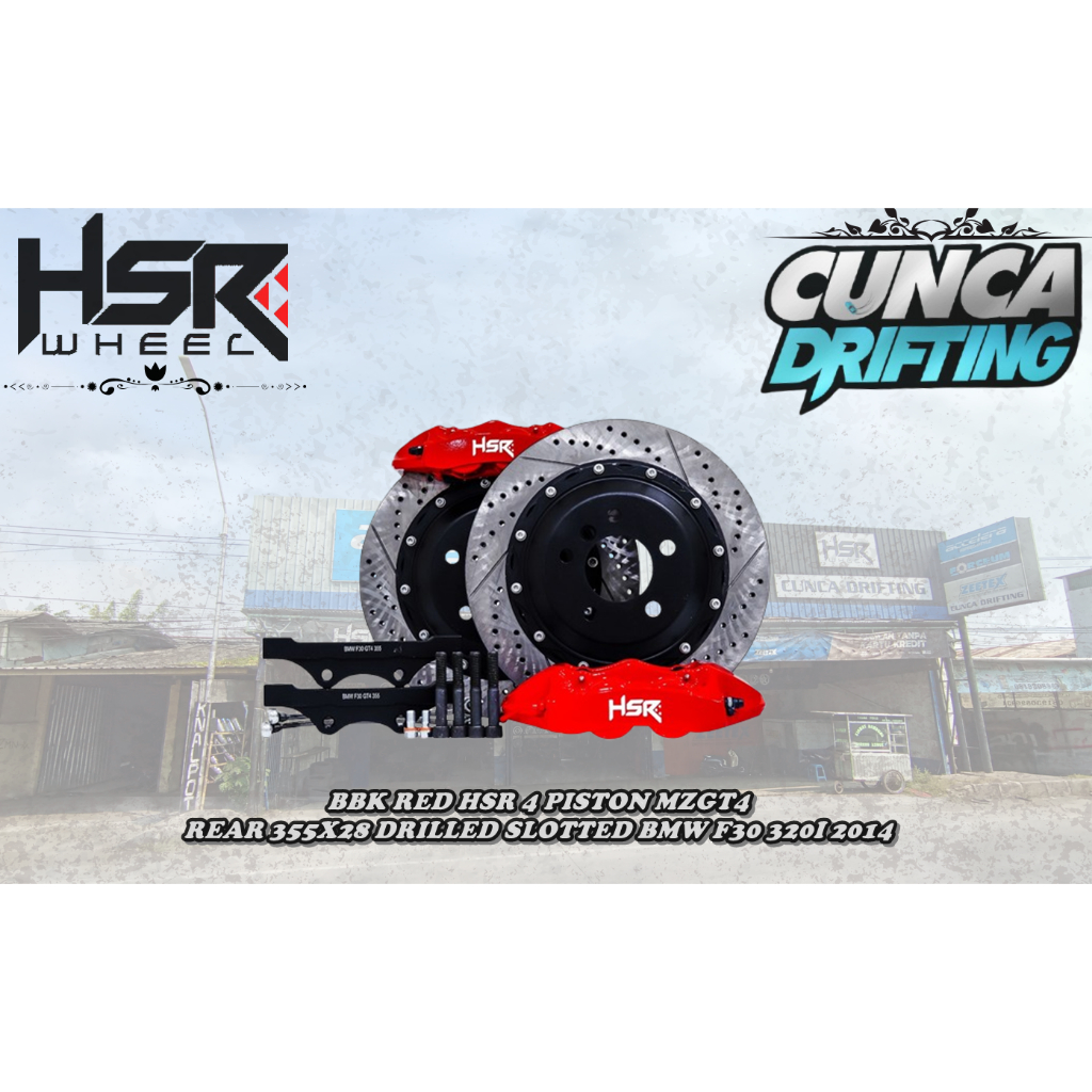 BBK (BIG BRAKE KIT) HSR RED 4 PISTON UNTUK BMW F30 FREE PEMASANGAN