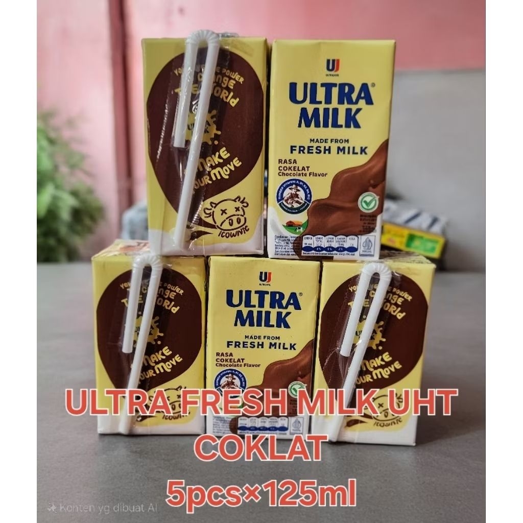 

ULTRA MILK COKLAT UHT kemasan baru 125ml perdus exp mei 26
