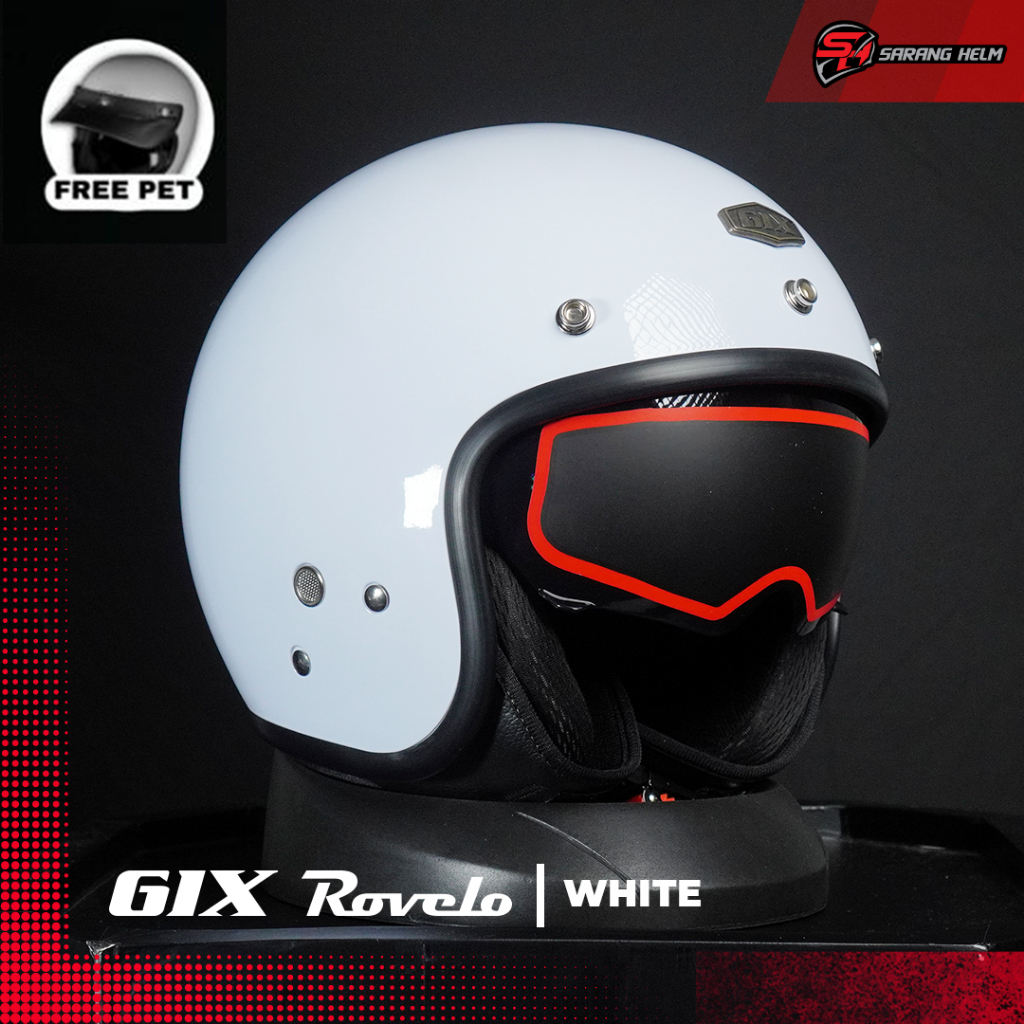GIX Rovelo Solid - Helm Retro | GIX | gix retro | Ori | Helm Gix | SNI | Helm SNI