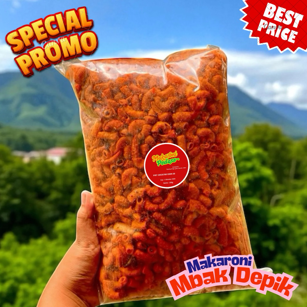 

Makaroni Pedas 250g Snack Enak Cocok untuk Semua Umur