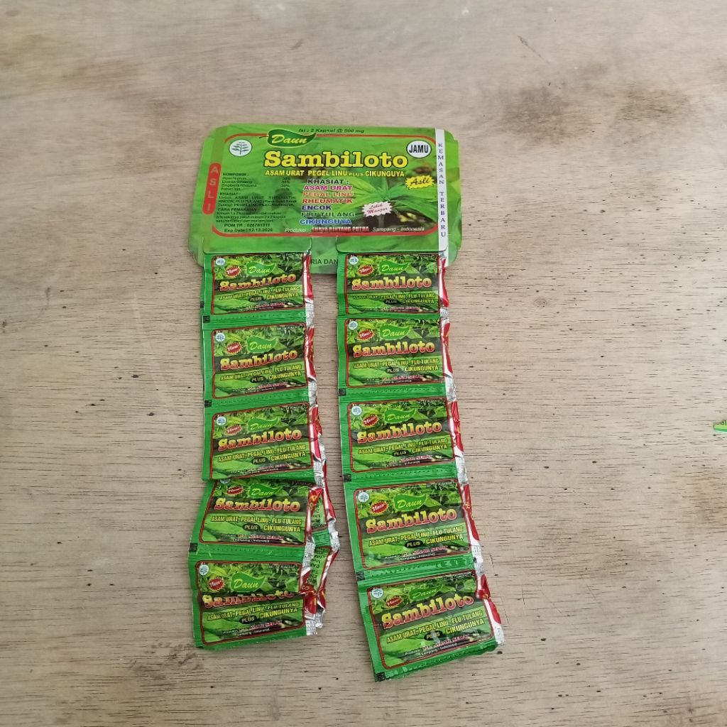 

jamu tradisional daun sambiloto isi 20 sachet