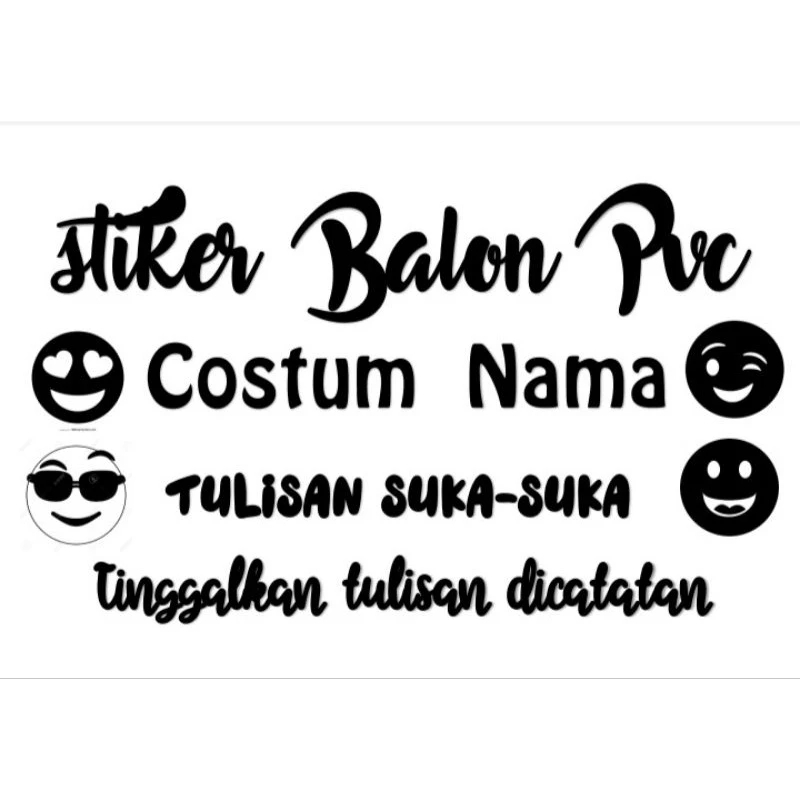 

Stiker Balon PVC Custom Nama Cetak A4 Langsung Kirim / Birthday / Graduation / Mothers Day / Anniv