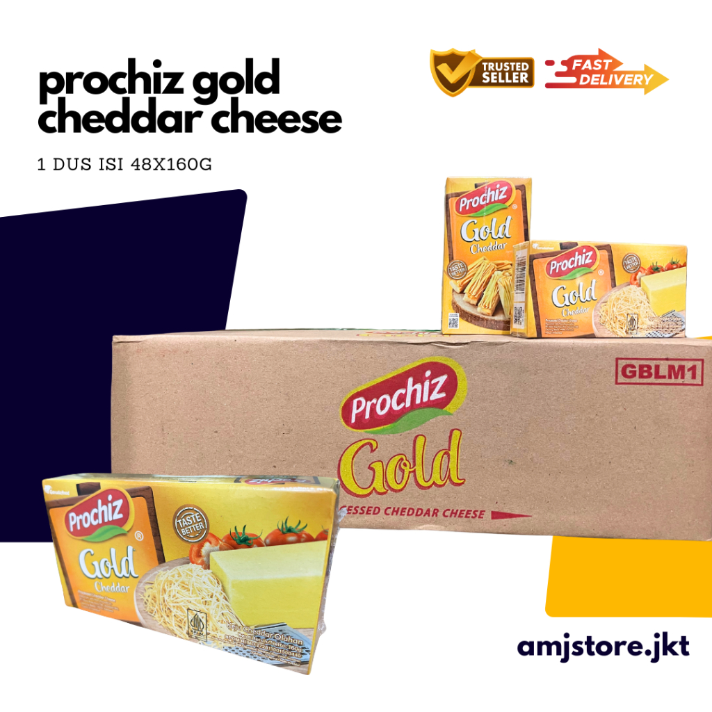 

Prochiz Gold Keju Cheddar 160G - 1Dus 48x160g