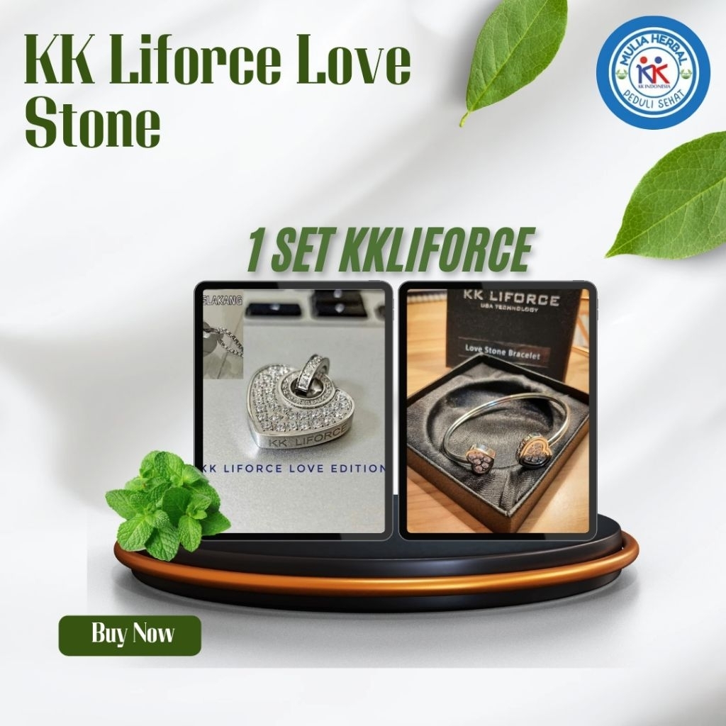1Set KK liforce - Kalung & Gelang Kesehatan Wanita | Alat Terapi Kesehatan Energy Skalar Murni
