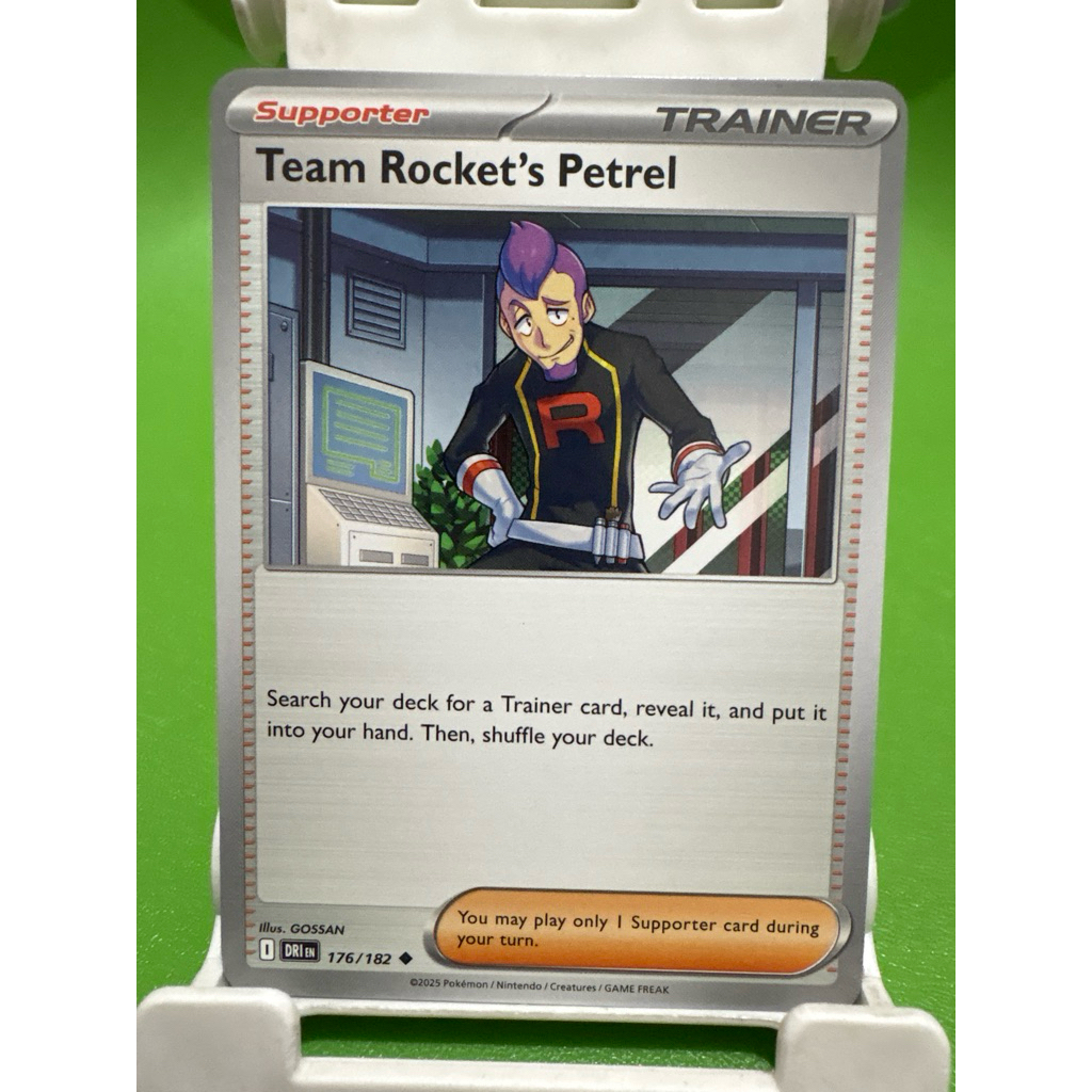 kartu pokemon original common team rocket’s petrel dri 176/182