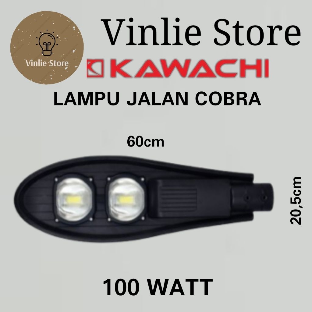 StreetLight Lampu Jalan PJU Cobra KAWACHI 100 WATT CA-100W cahaya putih / kuning