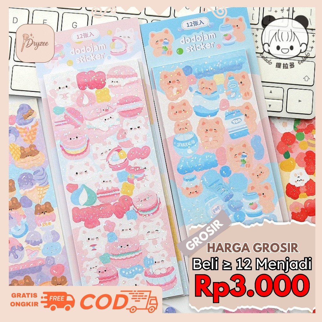 

Stiker Dekor DIY Stiker Lucu Jurnaling Photocard Kpop Gantungan Kunci / Casing Hp Aesthetic TLD64