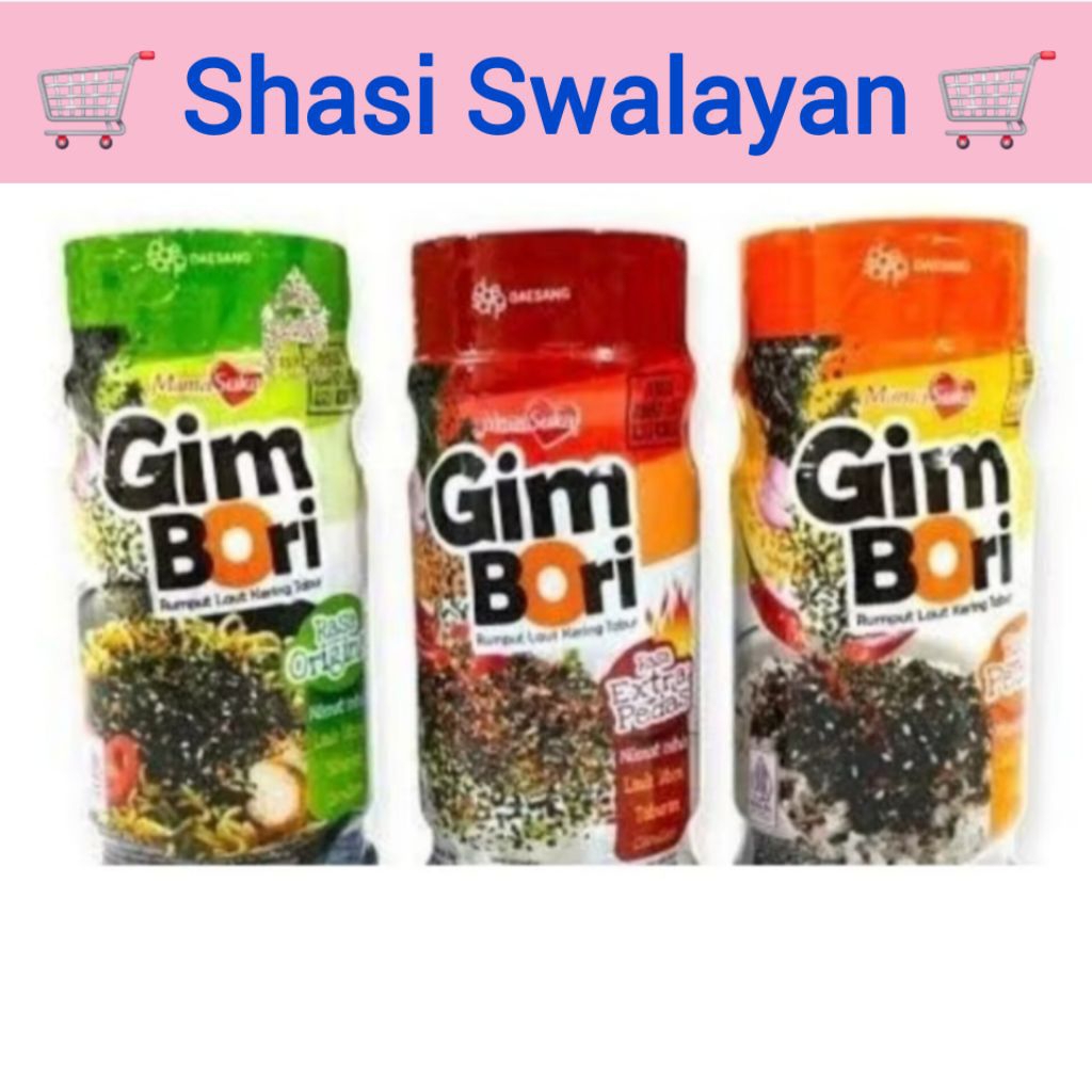 

MamaSuka gimbori rumput laut tabur botol - Original/ Pedas/ All Varian