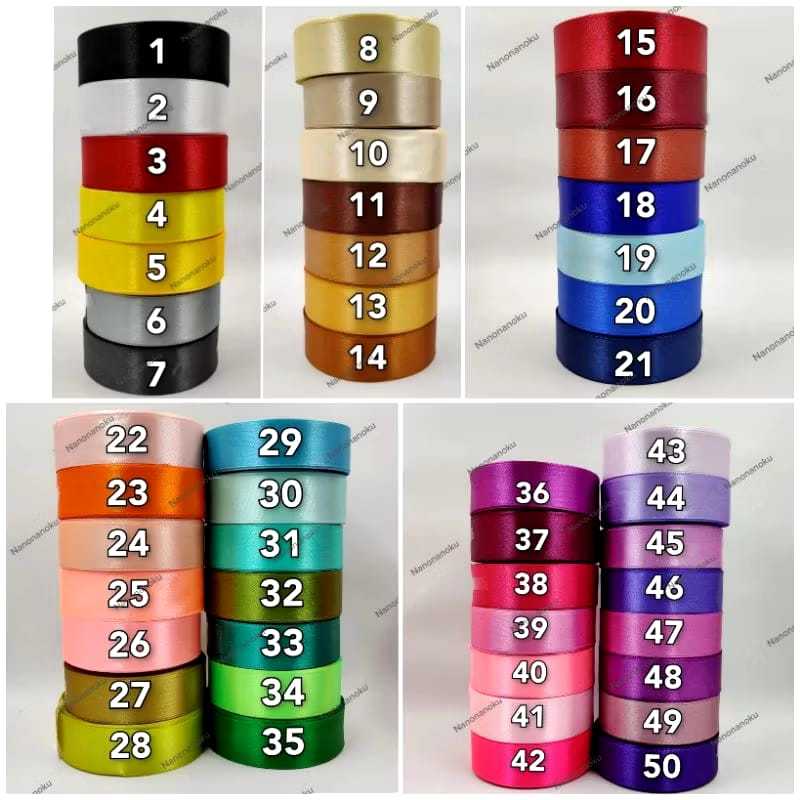 

Pita Satin Kain 1 inch 2,5 cm Per ROL