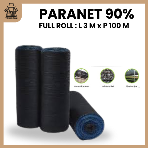 Paranet 90% 1 Roll Paranet 100 Meter x 3 Meter Tanpa Jahitan / Paranet 1 Roll 100 Meter
