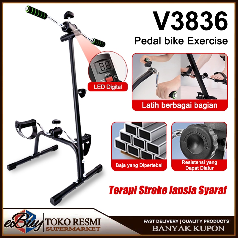 Terapi Stroke lansia Syaraf/Pedal bike Exercise/Sepeda Statis/Olahraga Gym Fitness