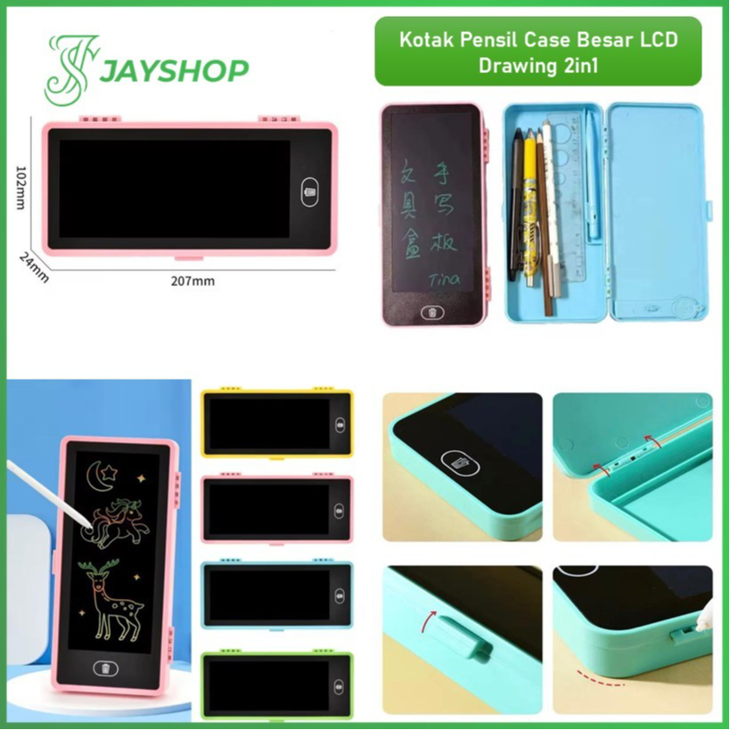 

Kotak Pensil Case Besar LCD Drawing Writing 2in1 Kotak Pensil Box Ukuran Besar Drawing Pad Edukasi 2in1