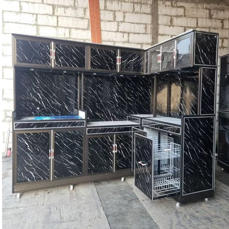 Kitchen Set Dapur Aluminium /Rak Kompor Wastafel /Rak Piring Aluminium