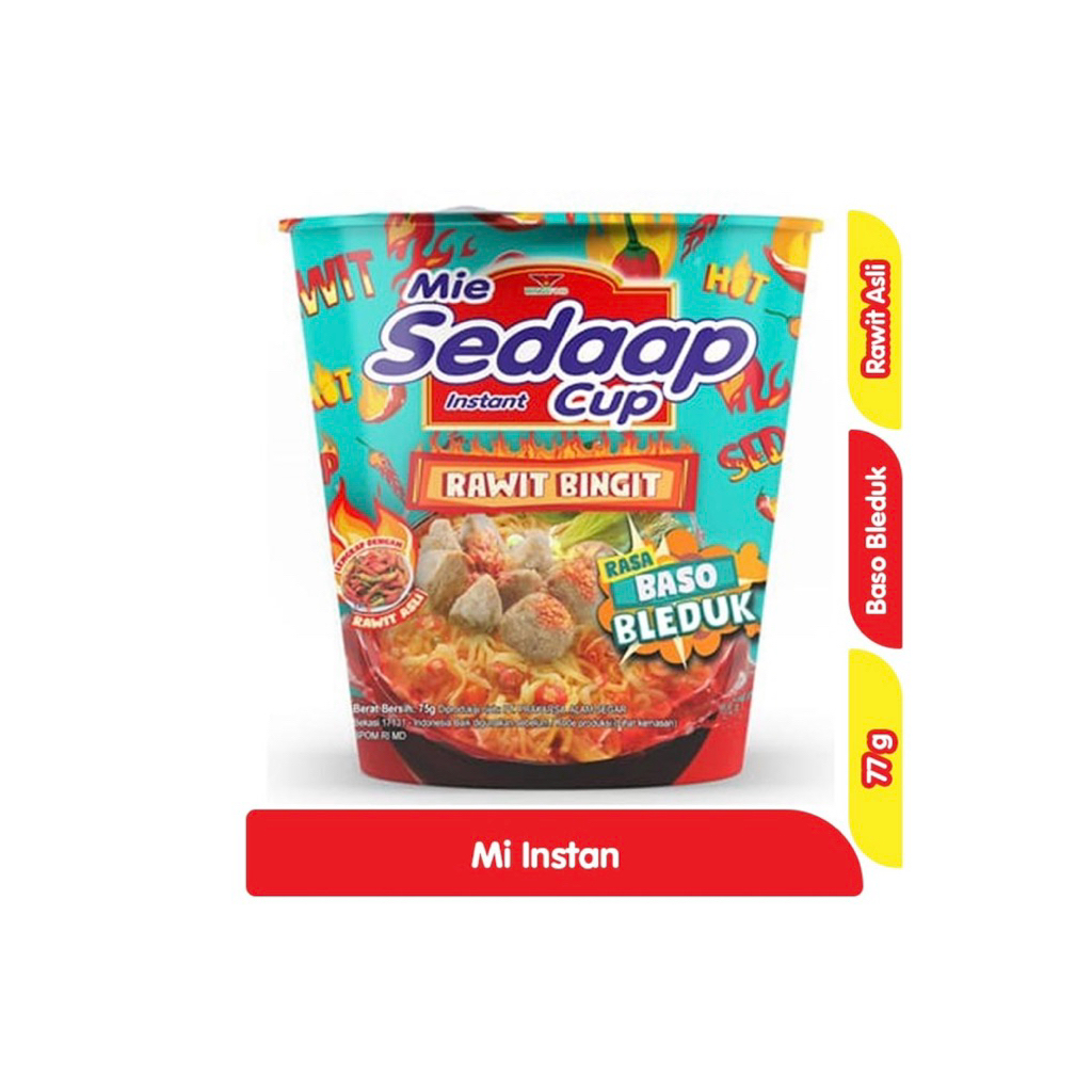 

1 Dus Isi 12 Cup SEDAAP MIE INSTAN BASO BLEDUK 77 gr