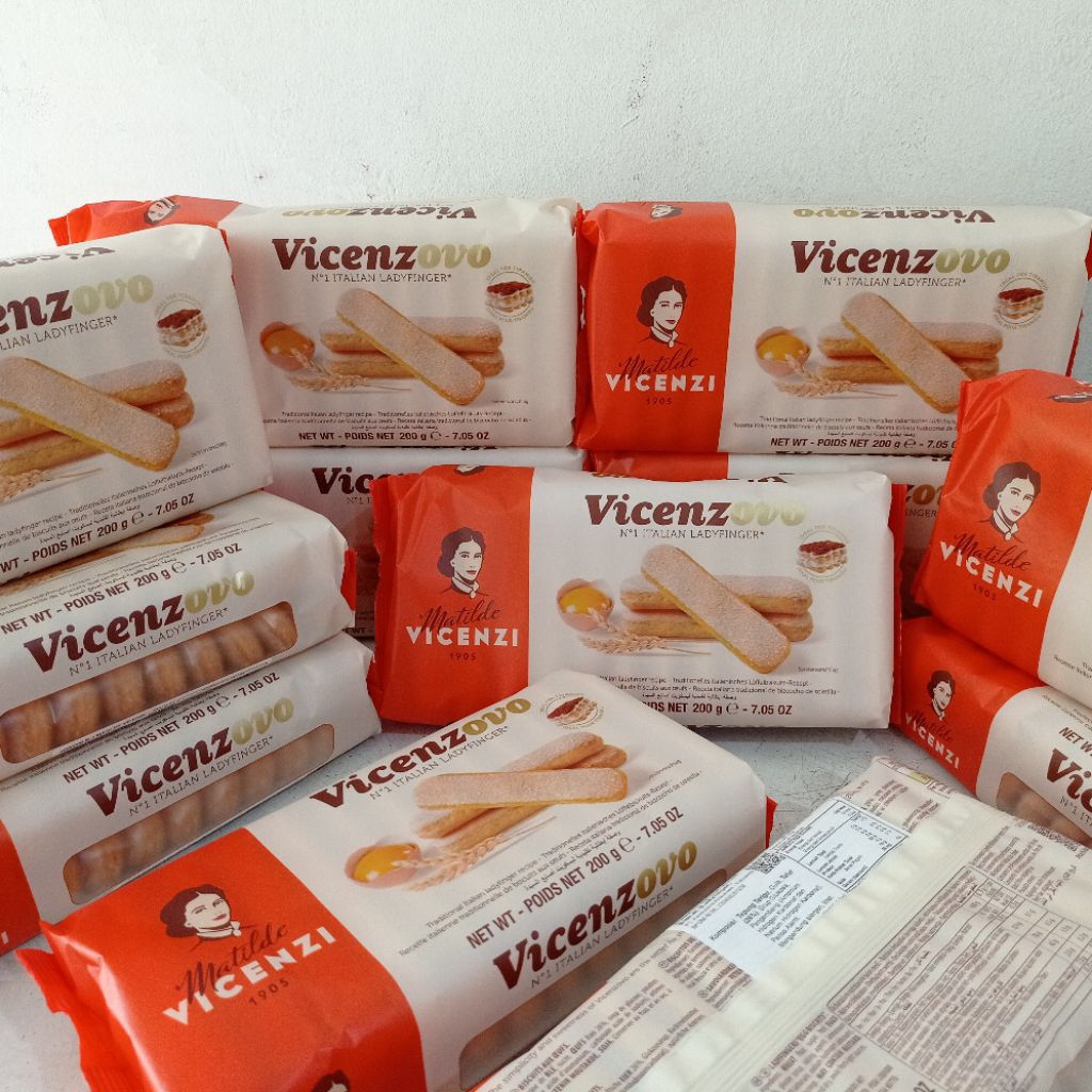 

Vicenzovo ladyfinger 200 gram | ladyfinger tiramisu | biskuit untuk tiramisu