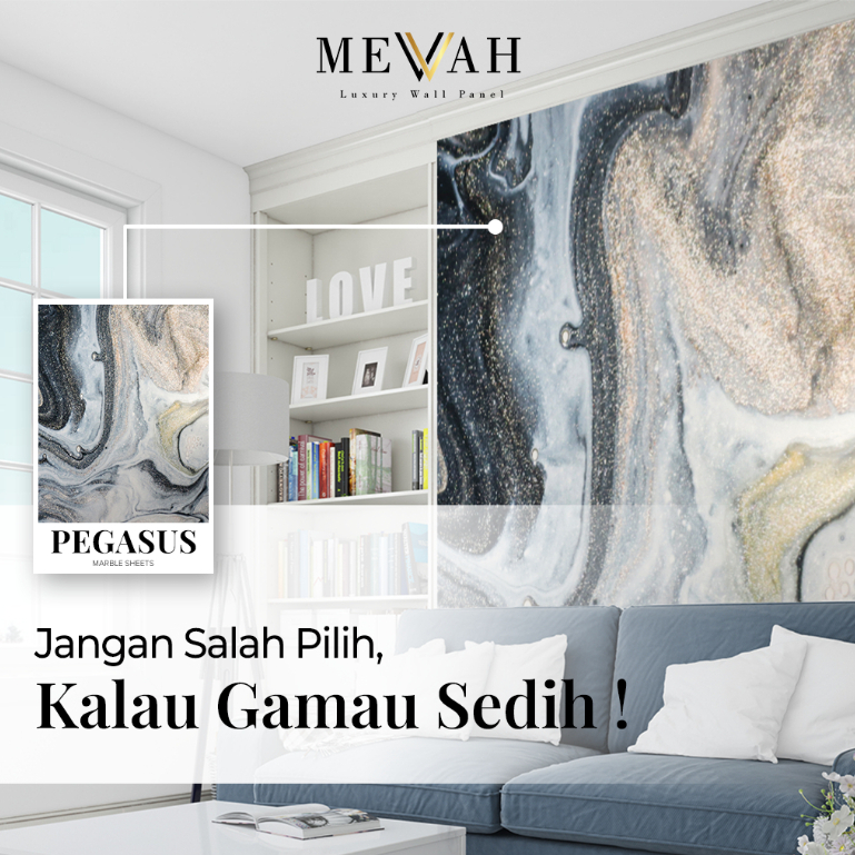 Mevvah Wall Panel Special Design Motif Pegasus - Wall Panel Dinding Motif Marmer