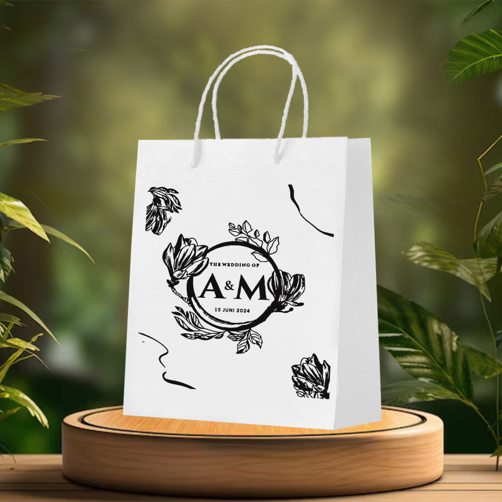 

Paperbag Putih Sablon 25cm x 10cm x30cm / Paperbag Polos Putih / Paperbag Putih / Tas Kertas / Paperbag Sablon Custom