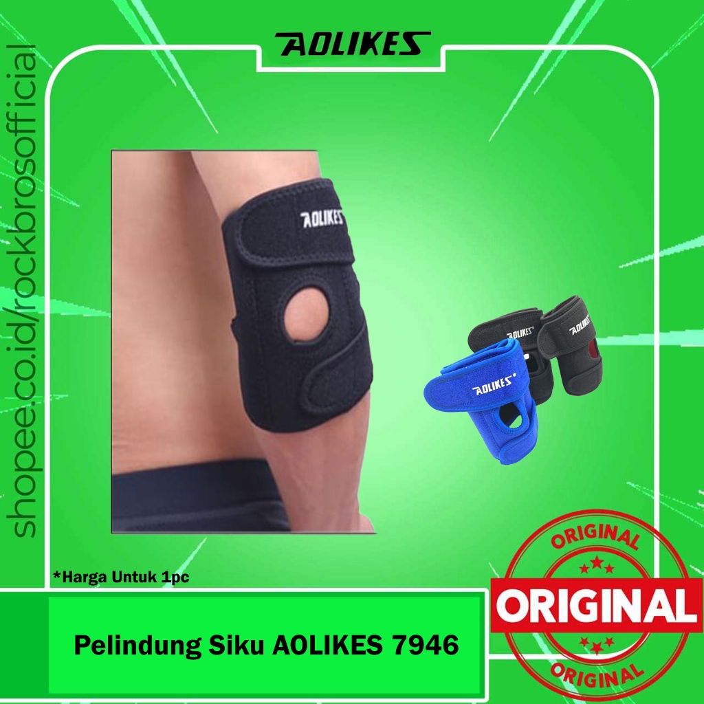 Elbow Sleeve Support Aolikes 7946 Penopang Cidera Siku Tangan Olahraga Deker Pelindung Siku Tangan S