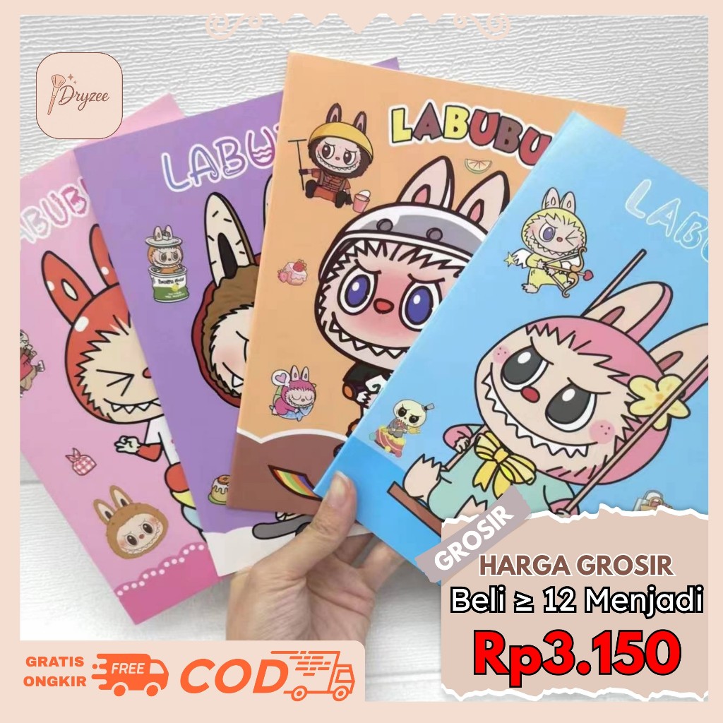 

Buku Tulis Aesthetic Notebook Karakter Labubu Lucu Buku Catatan Sekolah Buku Tulis Kertas A5 ATK