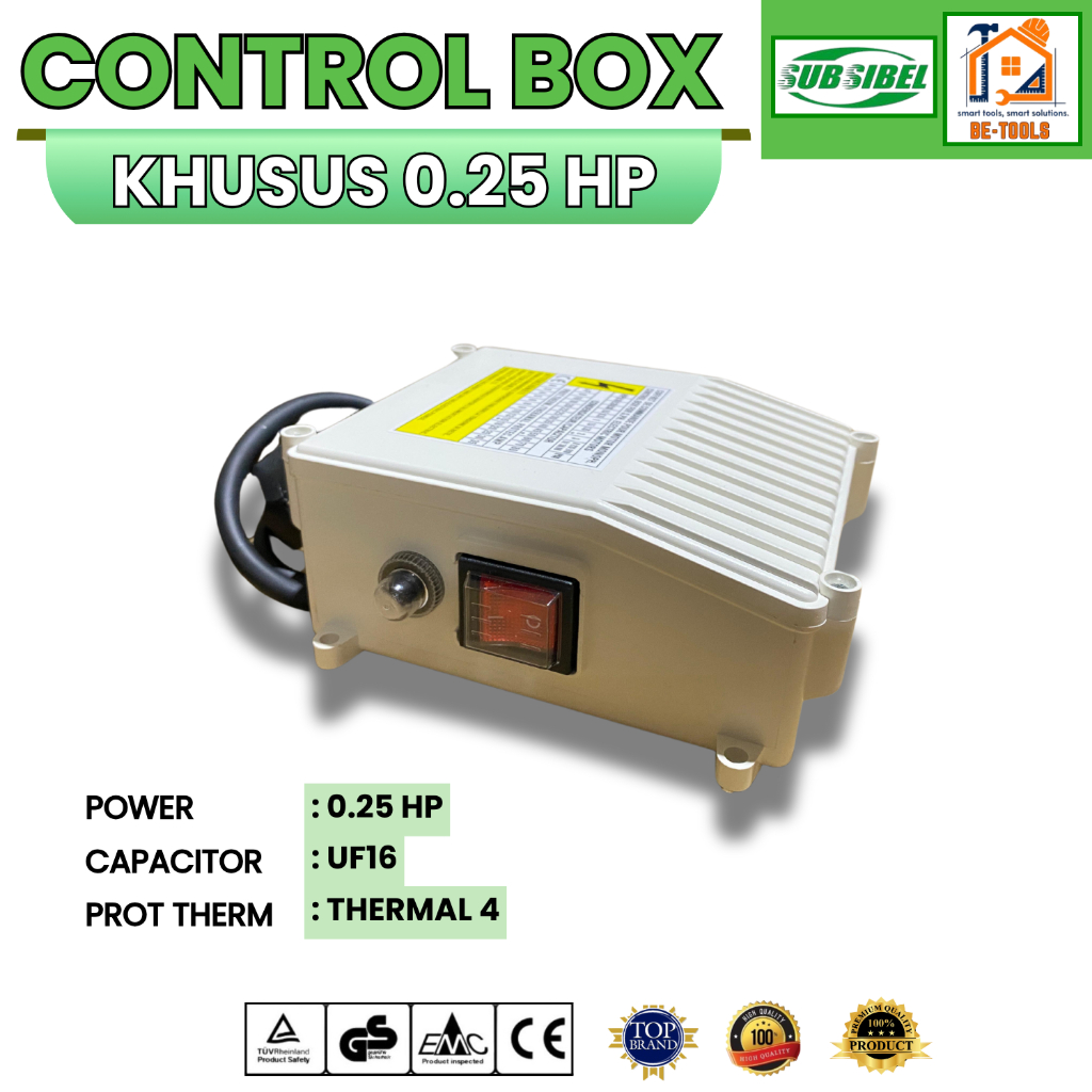 Control Box Pompa Satelit 0.25HP - 0.33HP - 0.5HP - 0.75HP - 1HP  Control Box Pompa Submersible