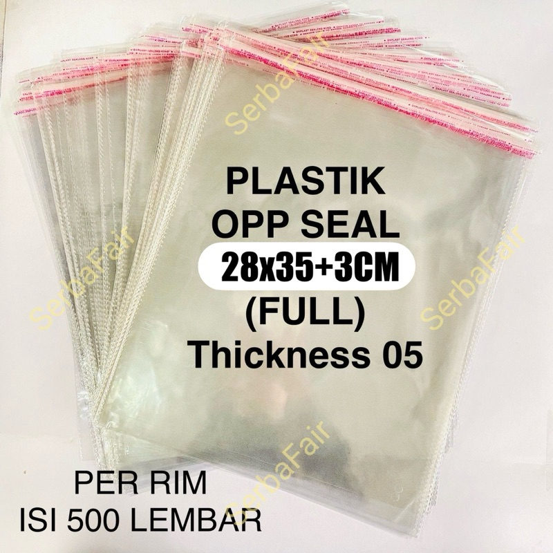 

Plastik OPP Seal / Lem 28x35+3CM 05 FULL / ISI 500 LEMBAR / Value Terbaik