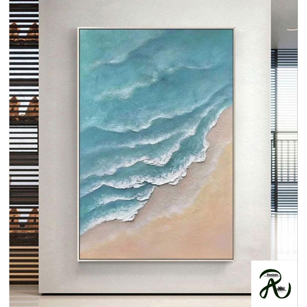 Lukisan ombak teksture