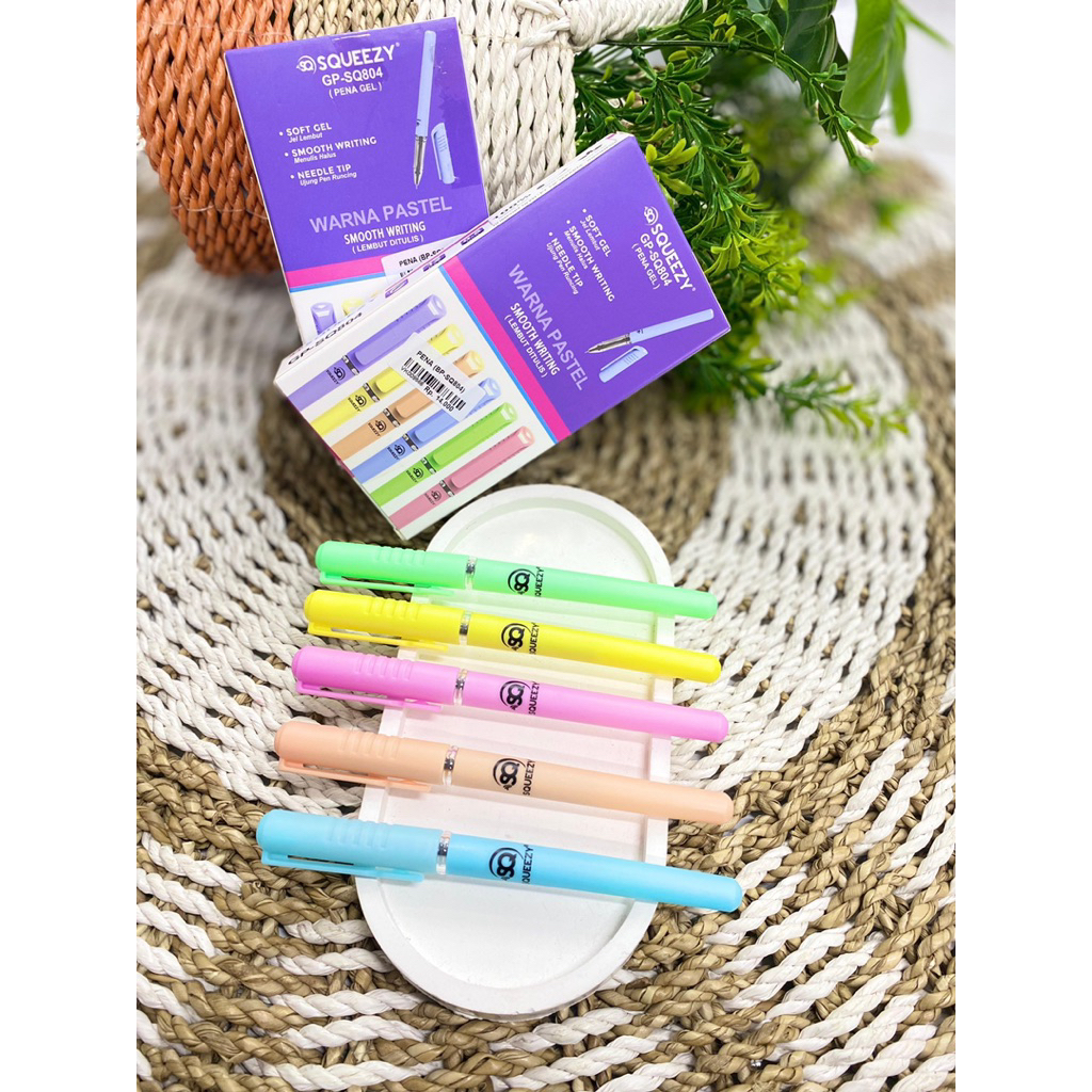 

Pulpen GEL 0.5mm SQUEEZY (GP-804) Hitam pena gel