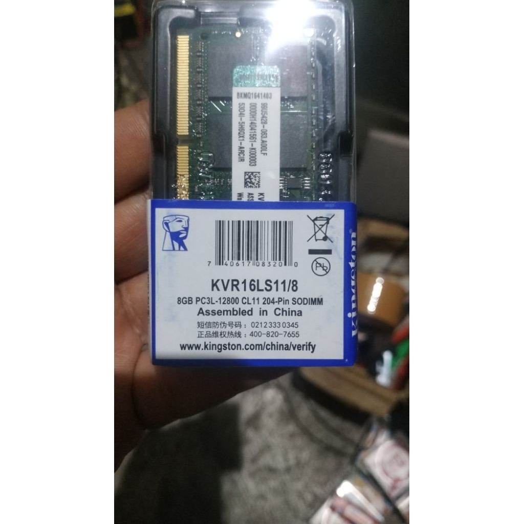 Ram laptop Kingston 8gb ddr3l New