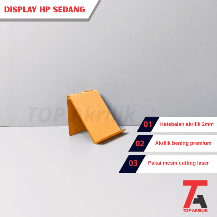 Display akrilik stand hp dudukan handphone stan hp kantor stand hp etalase