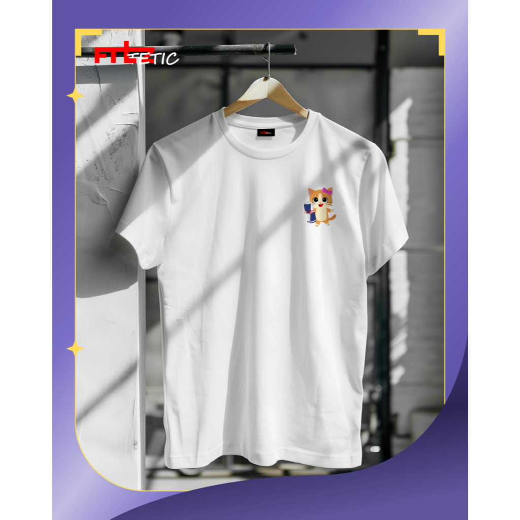 Kaos kucing  imut + redbull - FITZTETIC