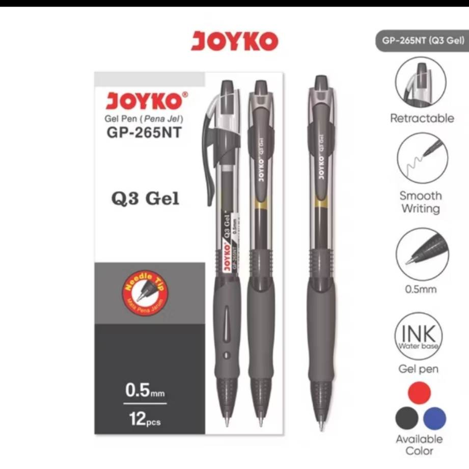 

Pena 1 Pcs Pulpen Joyko Gel GP 265NT Q3 Gel 0.5mm
