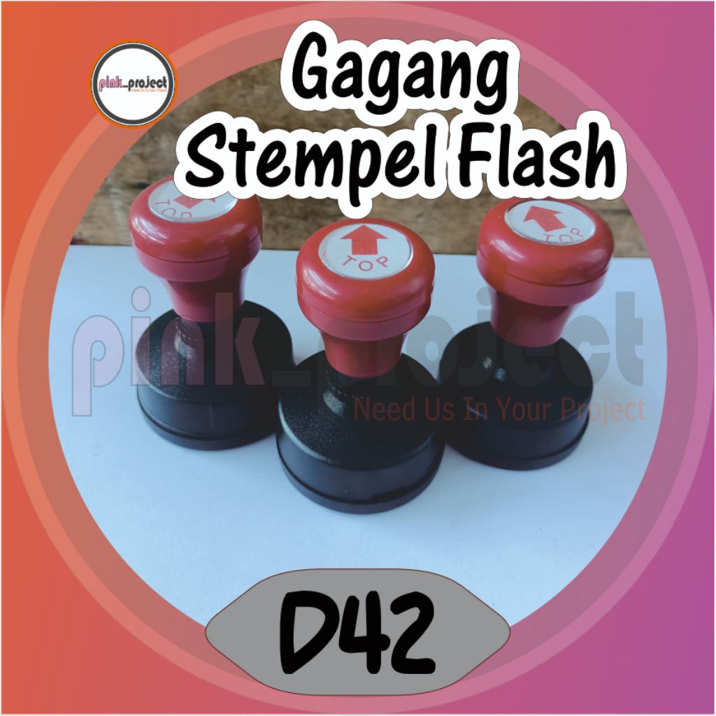 

[GAGANG STEMPEL FLASH] gagang stempel flash warna otomatis ukuran D42
