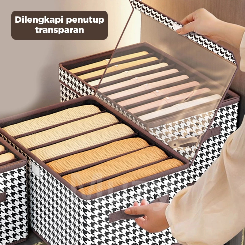 STOCKAGE / Storage Box Lipat Bersekat dengan Tutup Storage Box Serbaguna Tempat Penyimpanan Multifun