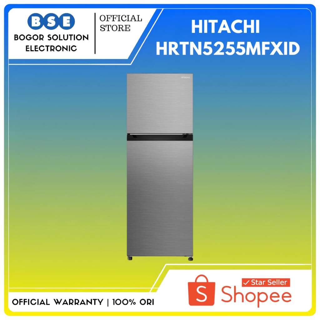 Kulkas Inverter HRTN5255MFXID Hitachi 236 Liter Kulkas Top Freezer HRTN5255 [ORIGINAL]